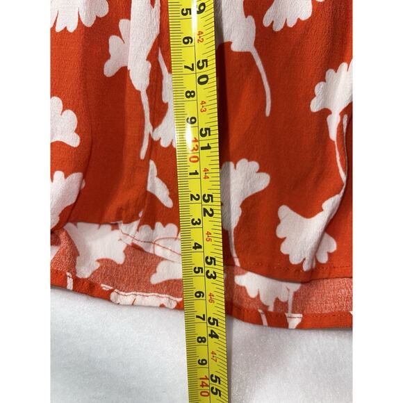DVF Diane Von Furstenberg x Target XL Midi Ginkgo Wrap Orange Dress - Picture 3 of 9